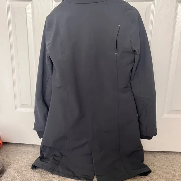 Title Nine Neo Trench Coat Gray Orange - Picture 3 of 5